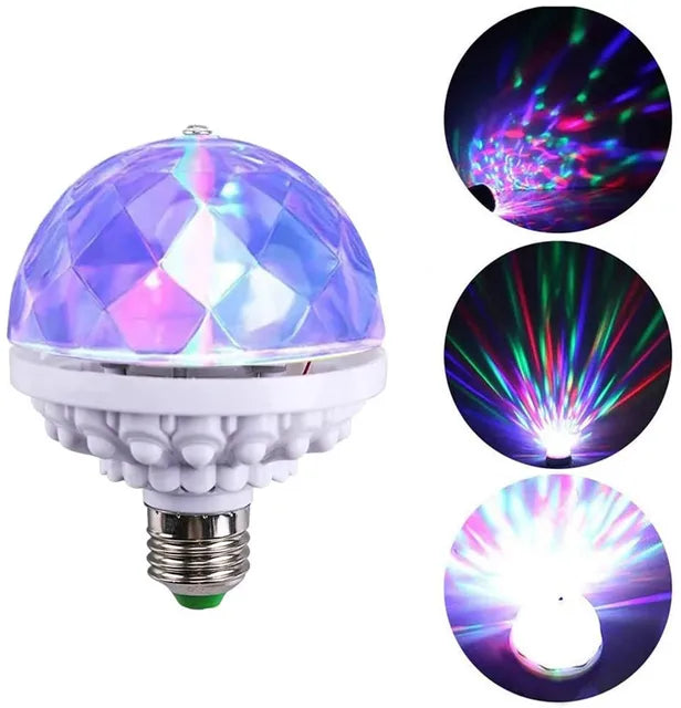 Renkli E27 Dönen Atmosfer 360 Sihirli Top Ampul Otomatik Sahne Efekti LED Lamba Gece Lambası DJ Disko KTV Dans Partisi İçin
